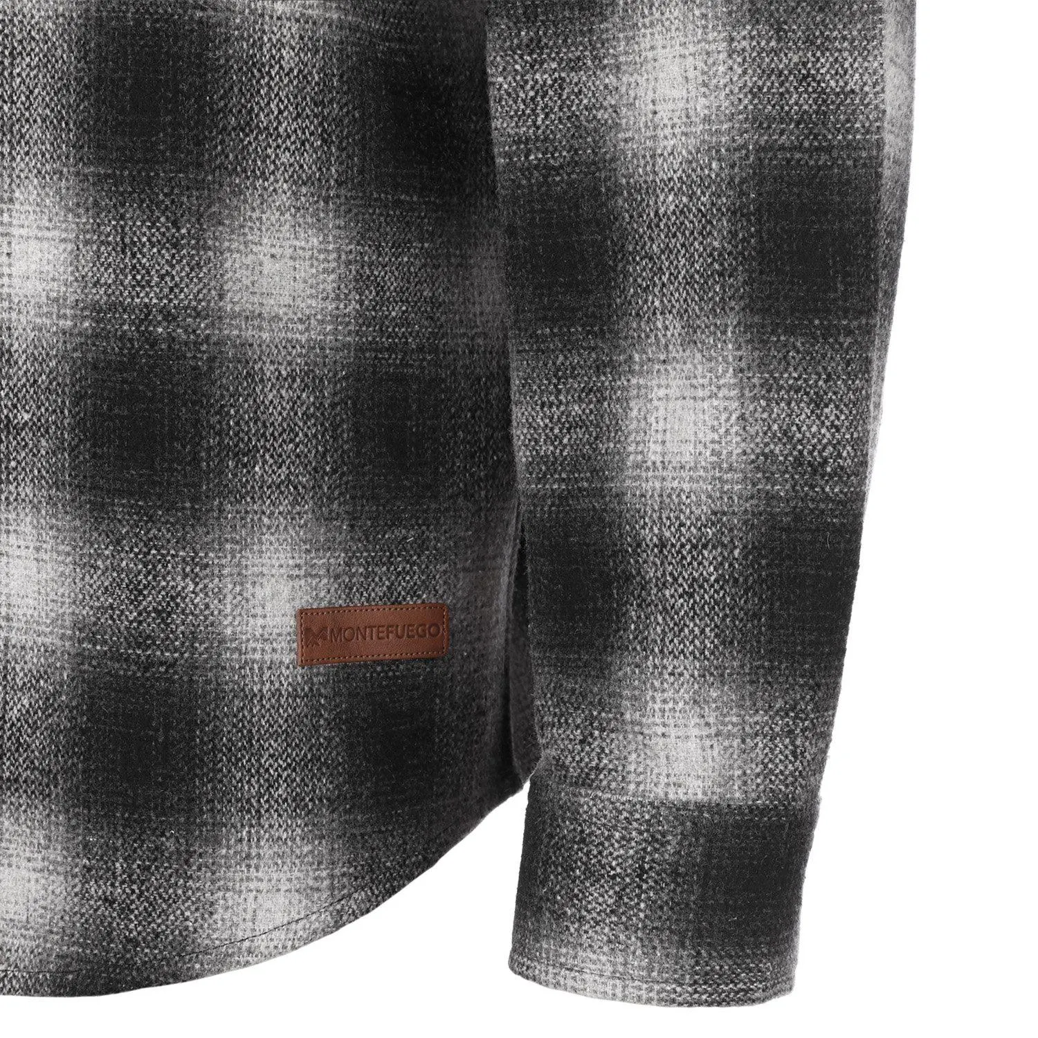 Flanellhemd “Karo” mit Kapuze, Grau