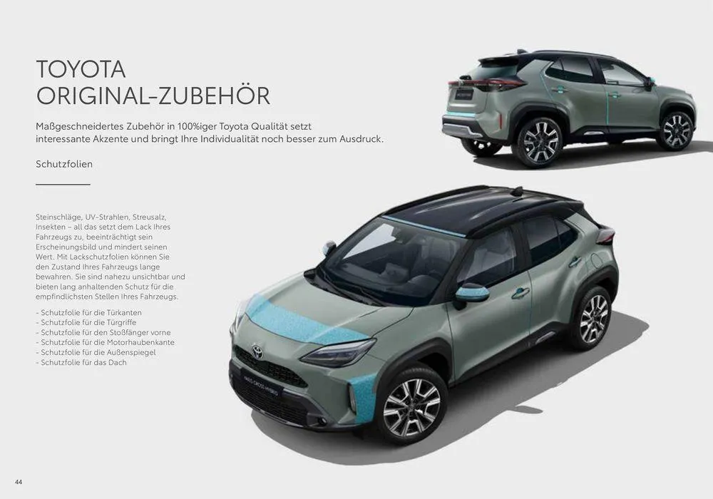 Toyota Yaris Cross von 19. Juli bis 19. Juli 2025 - Flugblätt seite 44