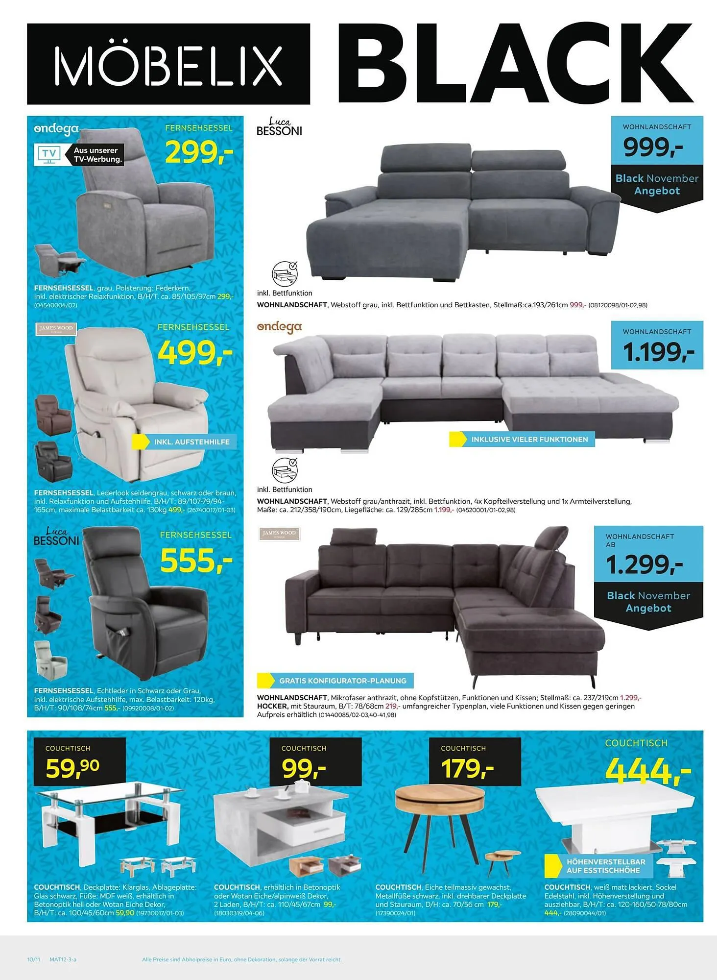 Möbelix Flugblatt von 19. November bis 28. November 2023 - Flugblätt seite 10