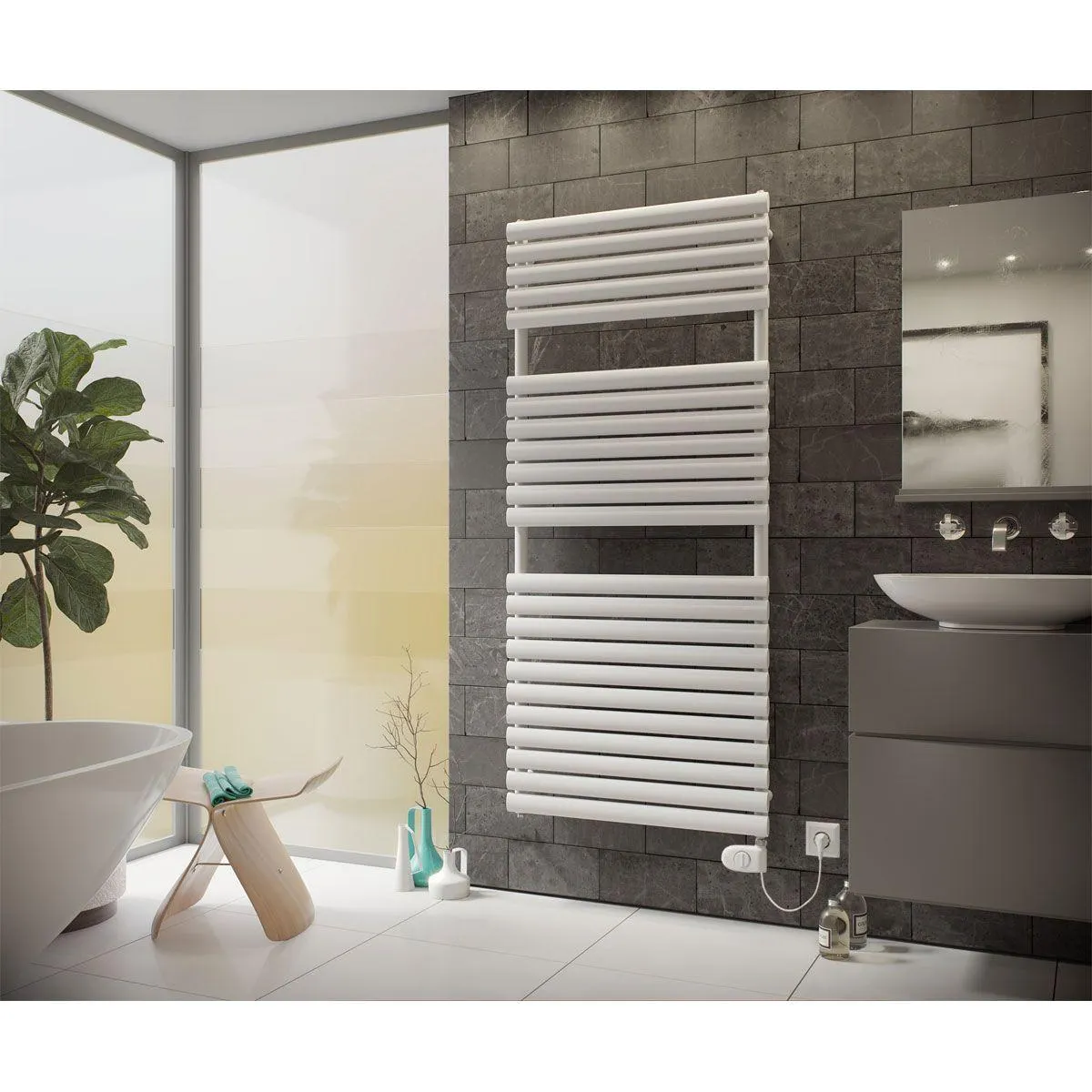 Ximax Elektrischer Handtuchwärmer Nestor 1802 x 600 mm 900 Watt Typ 3 Weiß
