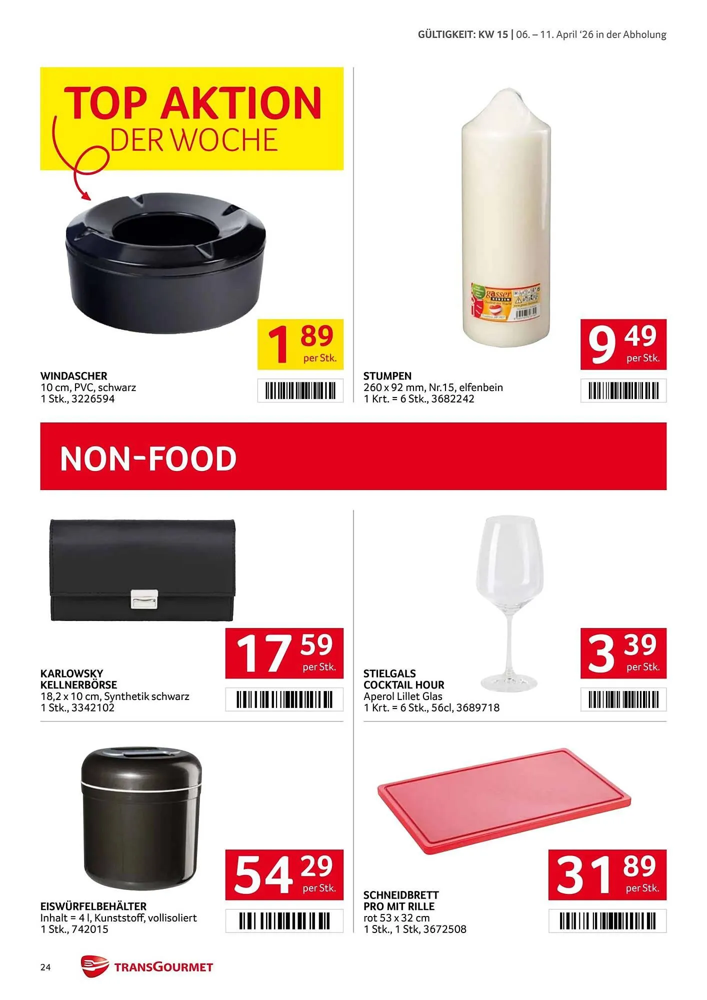 Transgourmet Flugblatt von 6. April bis 11. April 2026 - Flugblätt seite  24