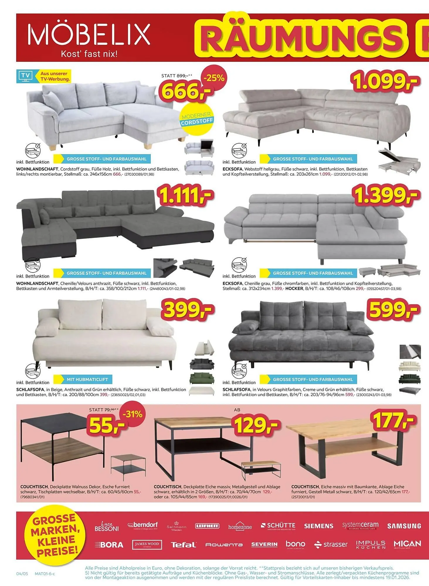 Möbelix Prospekt von 13. Jänner bis 19. Jänner 2026 - Flugblätt seite  4