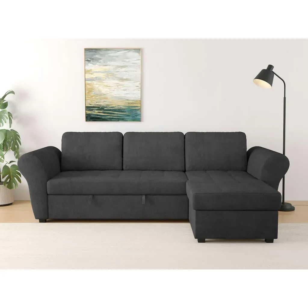 Trends by HG Ecksofa »Lasse L-Form, B: 259 cm« mit Bettfunktion & Bettkasten