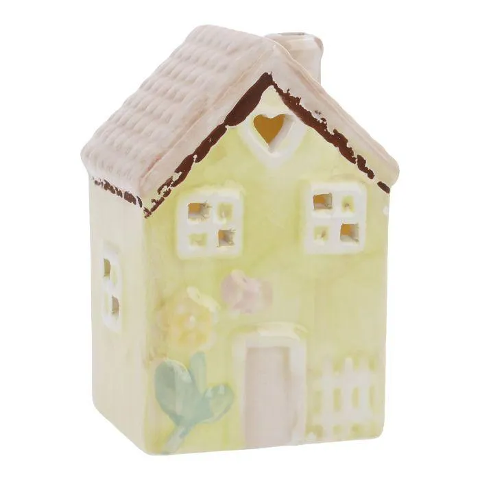 LED-Haus Frühling, hellgrün, 12 cm