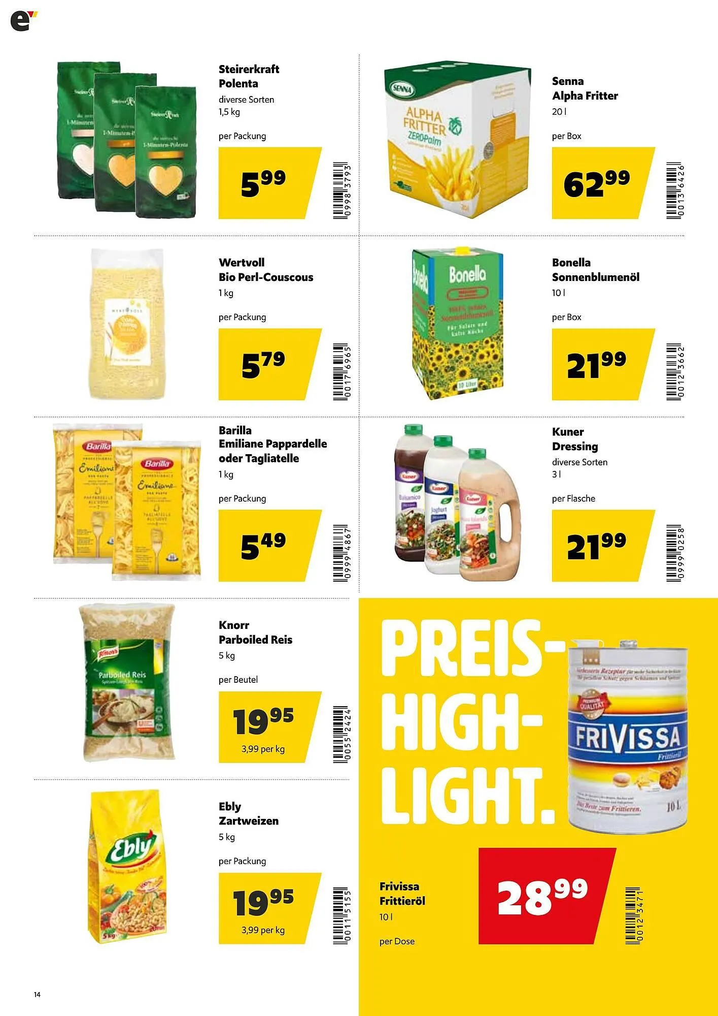 Eurogast Grissemann Flugblatt von 6. April bis 18. April 2026 - Flugblätt seite  14