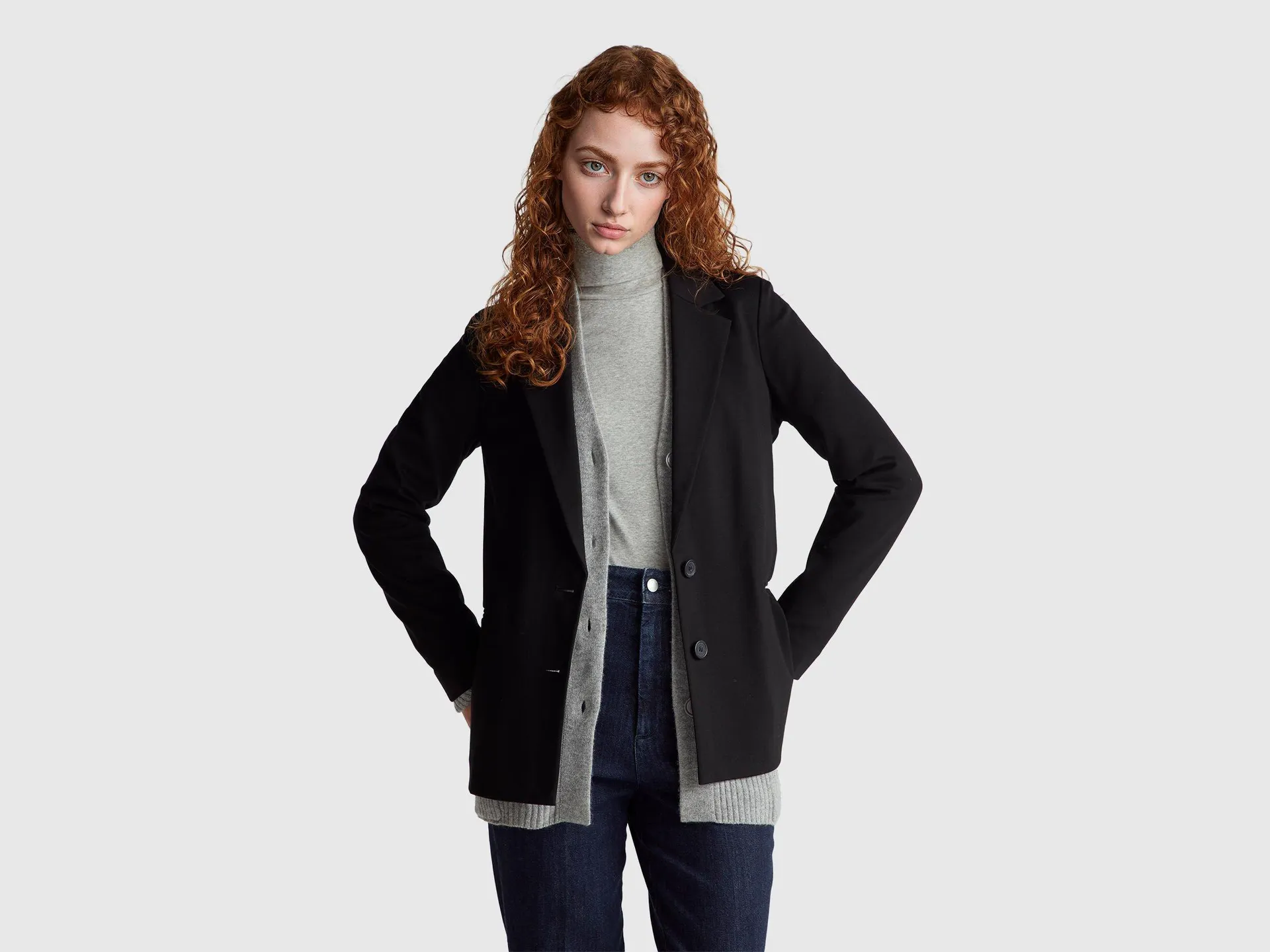 Blazer aus Stretch-Viskosemischung