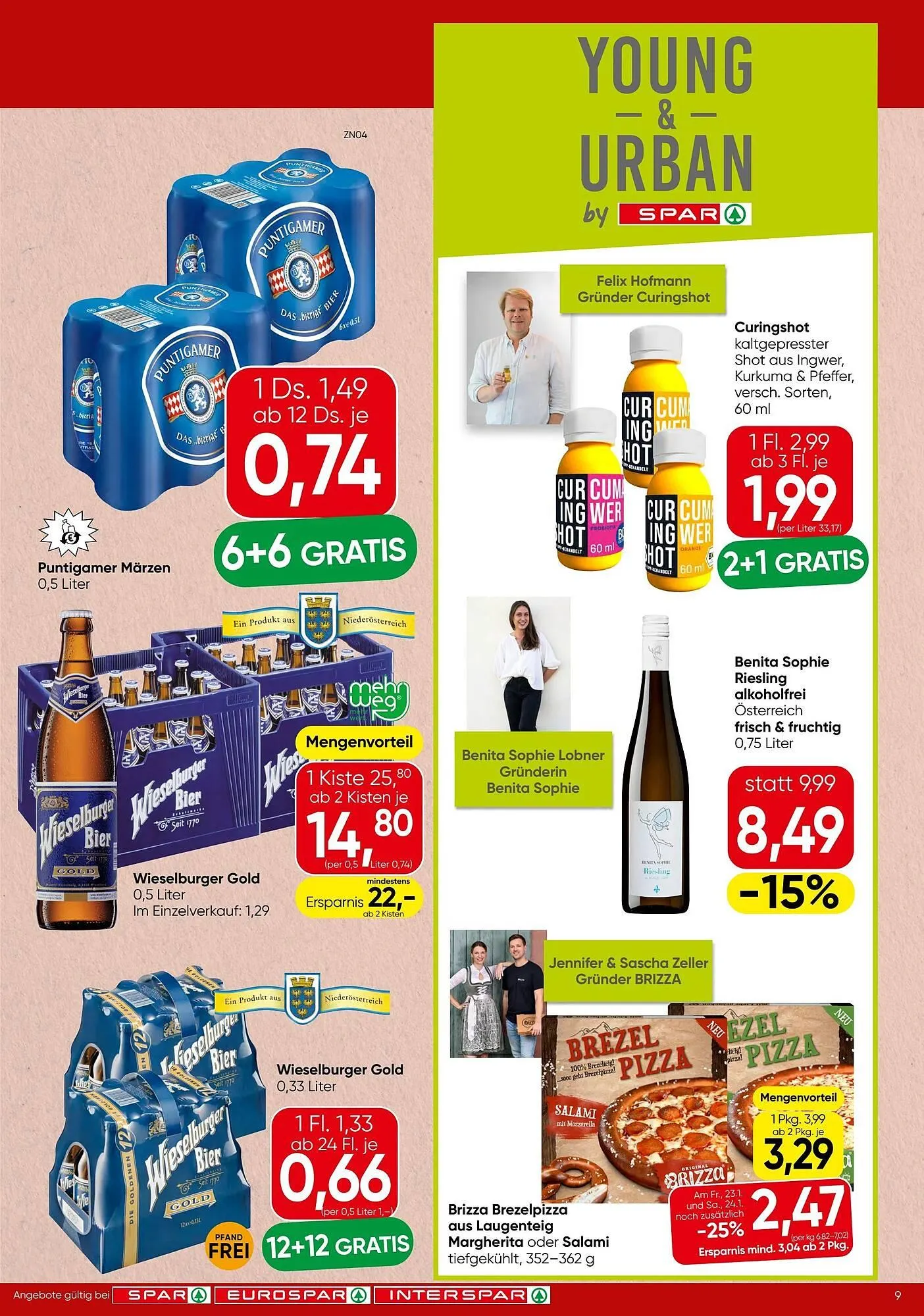 Spar Flugblatt von 22. Jänner bis 28. Jänner 2026 - Flugblätt seite 9