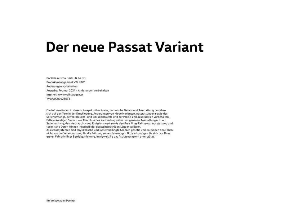Volkswagen The new Passat von 16. Februar bis 16. Februar 2025 - Flugblätt seite 28