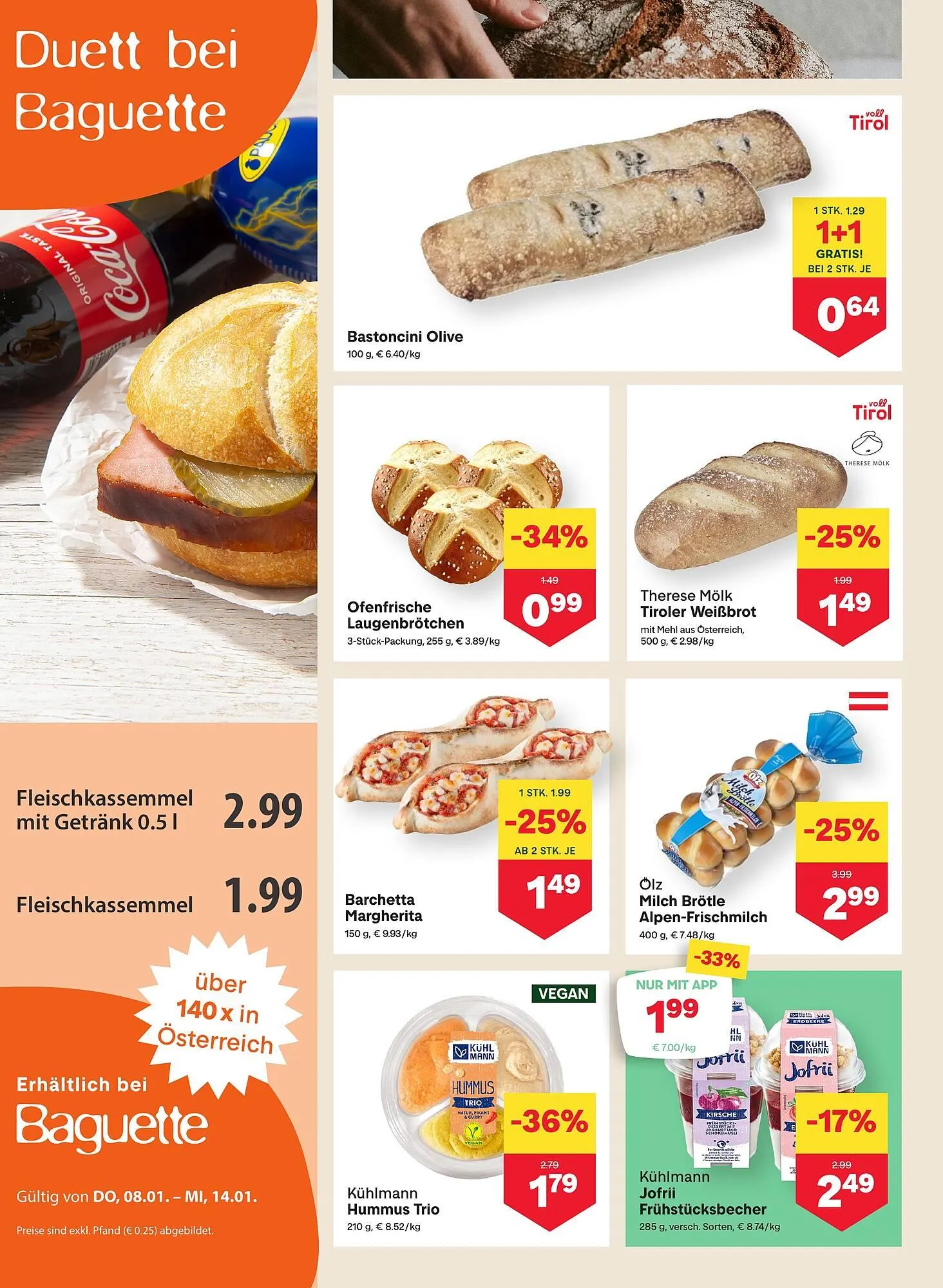 MPreis Flugblatt von 8. Jänner bis 14. Jänner 2026 - Flugblätt seite  4