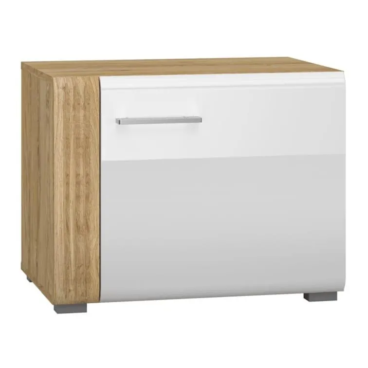 Steiner Shopping Anbaukommode für TV-Unterschrank Tullahoma 07, Farbe: Eiche / Weiß Glanz -