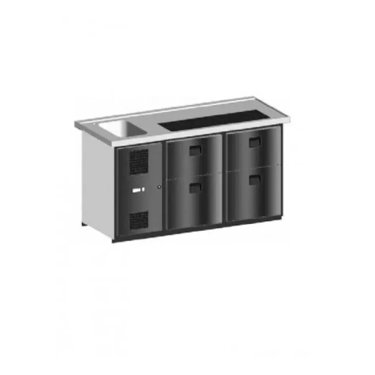 ich-zapfe MAXIMAX-Komplett-Kühltheke 1.600 mm, 2 Kühlabteile, 1 Becken,