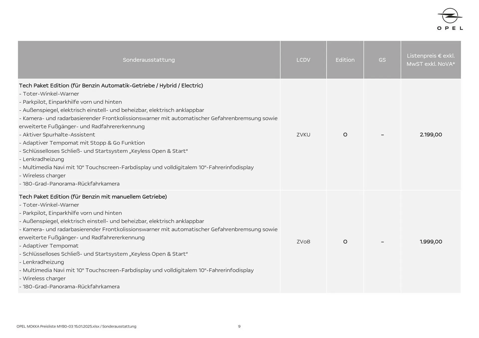 Opel Flugblatt von 8. Oktober bis 31. Oktober 2026 - Flugblätt seite  9