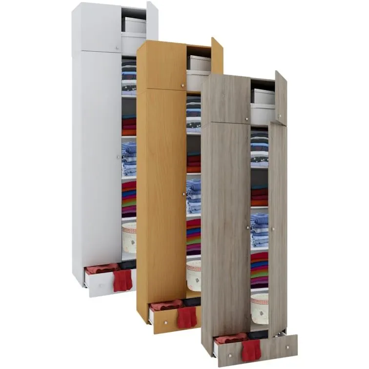 VCM Holz Kleiderschrank Mehrzweckschrank Flurschrank Allzweckschrank Vandol