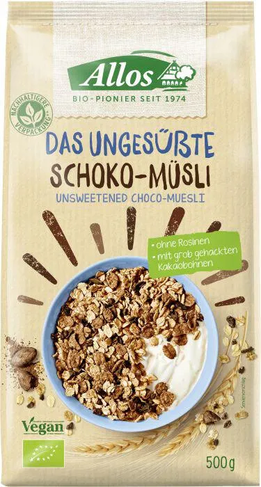 Allos Das Ungesüßte Schoko-Müsli 500g