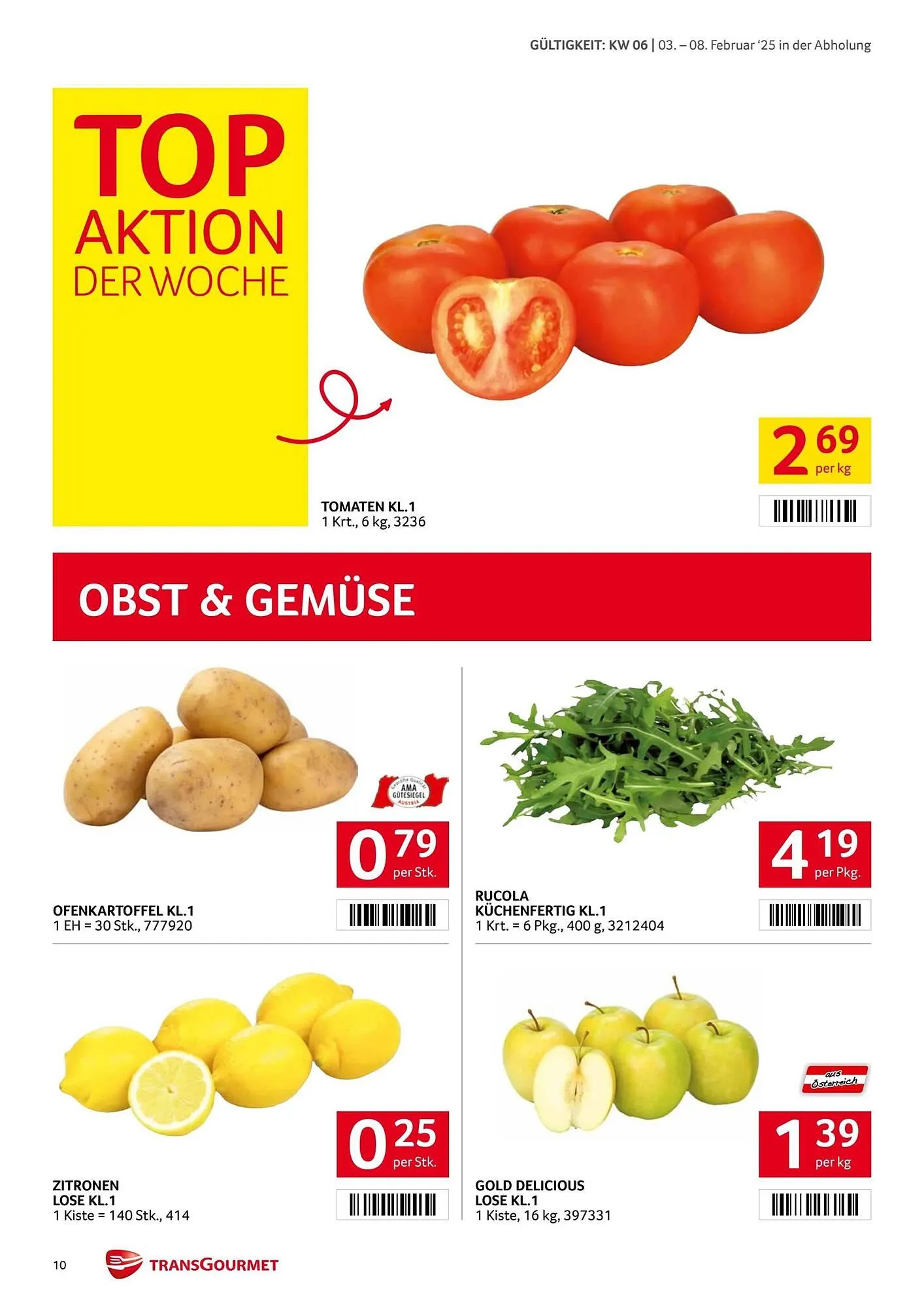 Transgourmet Flugblatt von 3. Februar bis 9. Februar 2025 - Flugblätt seite  9