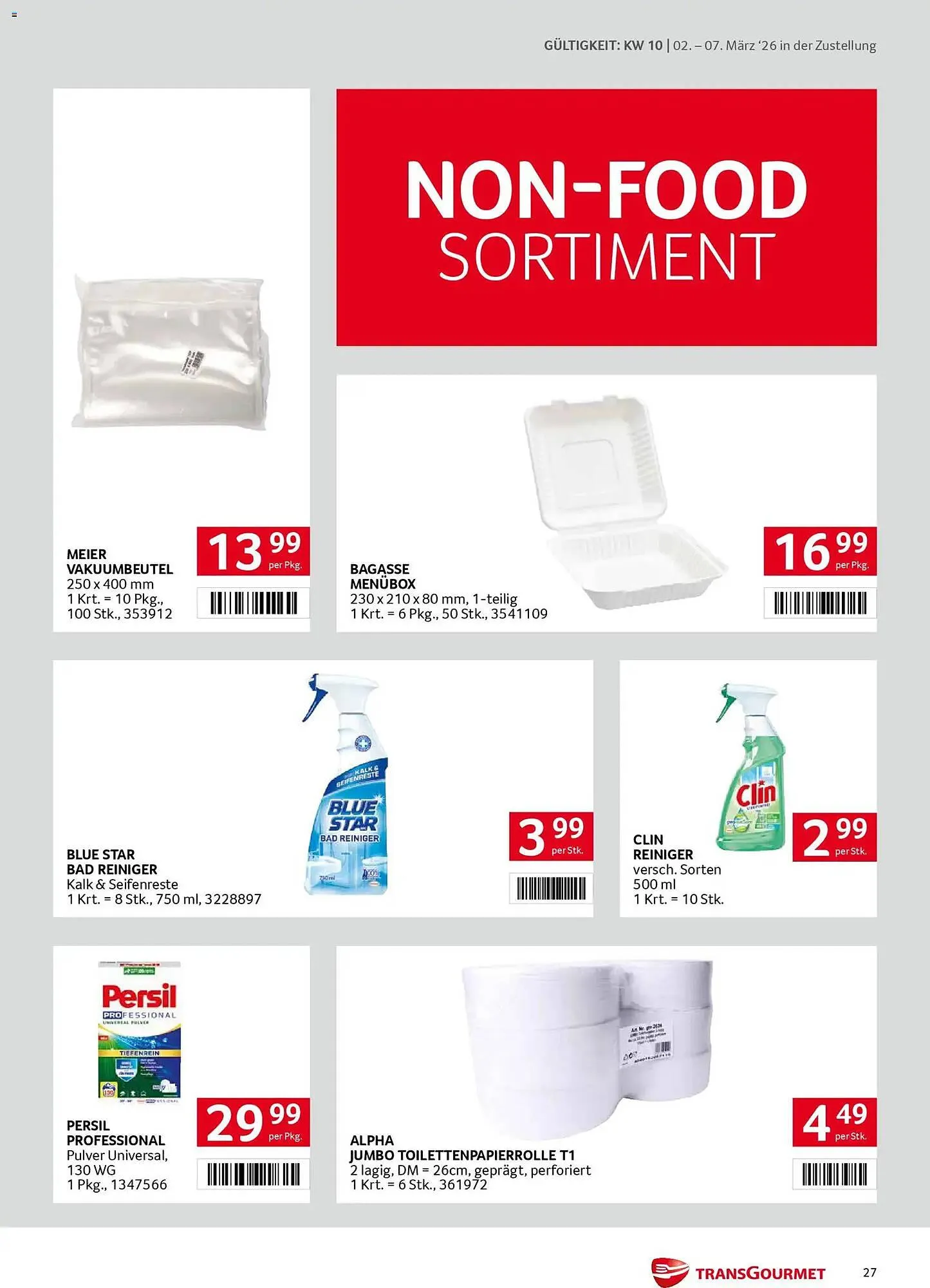 Transgourmet Flugblatt von 2. März bis 7. März 2026 - Flugblätt seite  27