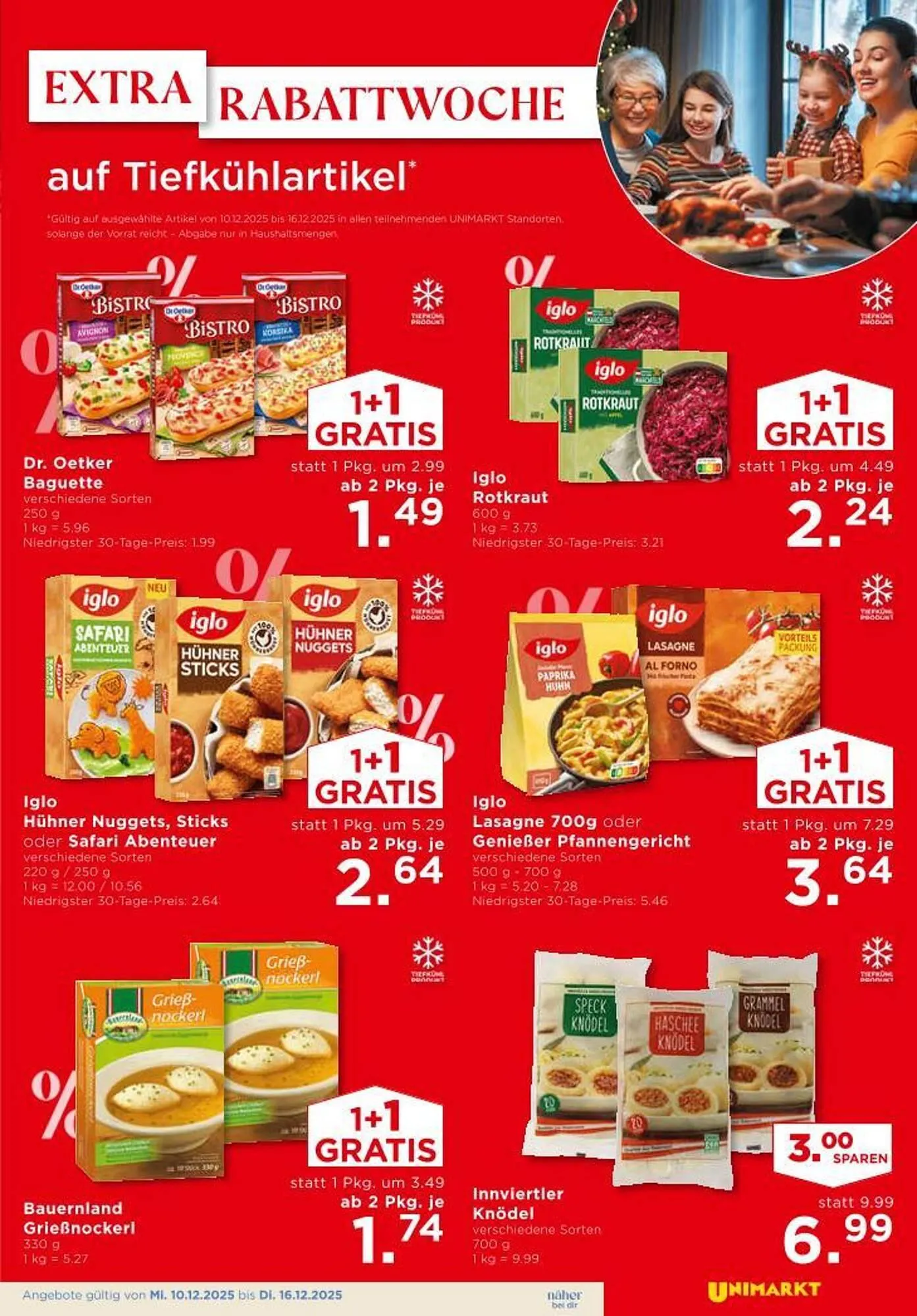 Unimarkt Flugblatt von 10. Dezember bis 16. Dezember 2025 - Flugblätt seite 3