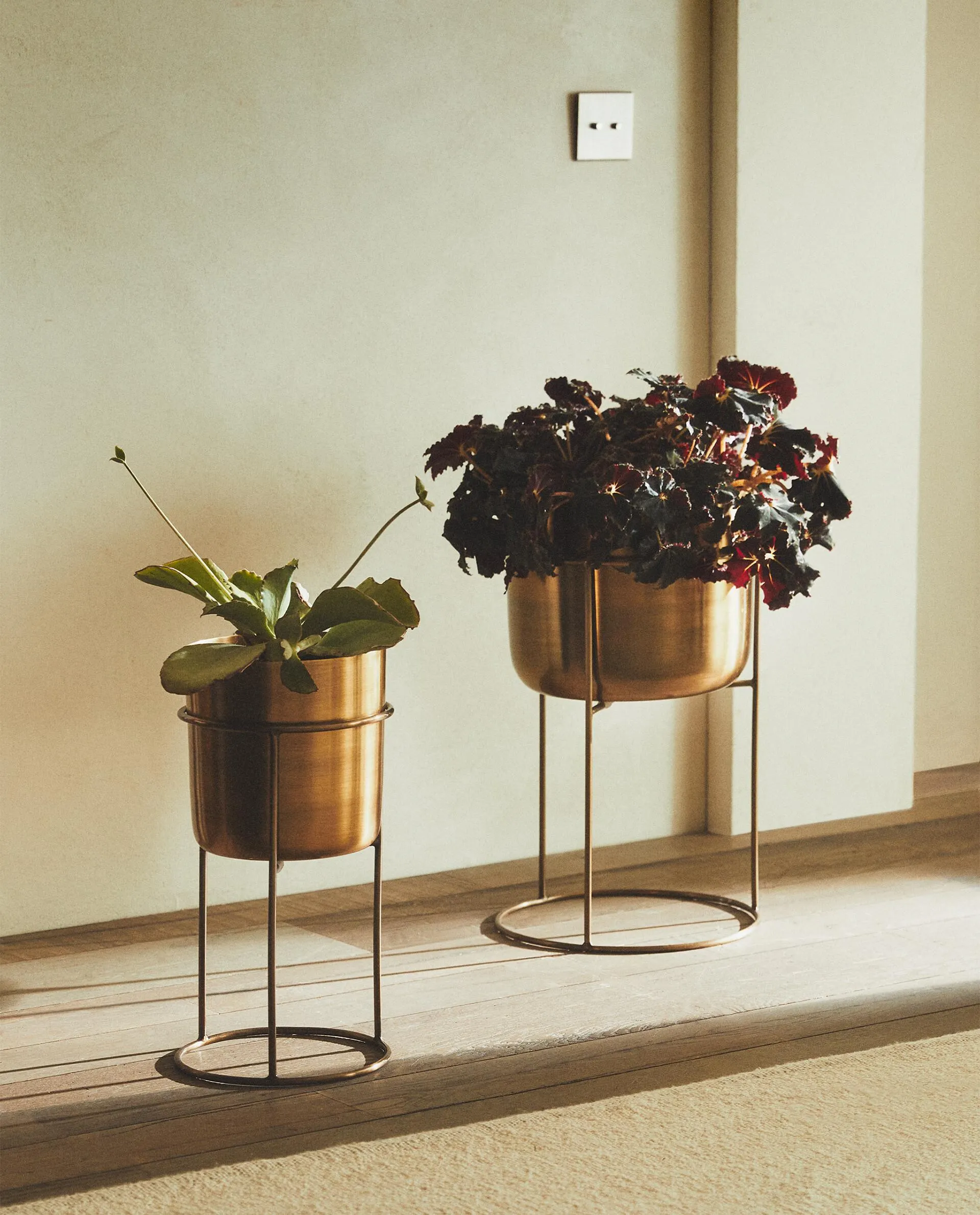 GOLDFARBENER BLUMENTOPFHALTER