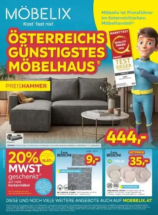 Möbelix Prospekt von 11. August bis 17. August 2026 - Flugblätt seite 1