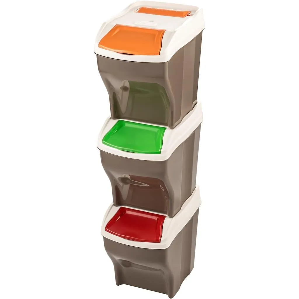 Bischof Bama Mülltrennsystem »POKER 3 PLUS« 3 Behälter Fassungsvermögen je 27 Liter, Made in Europe