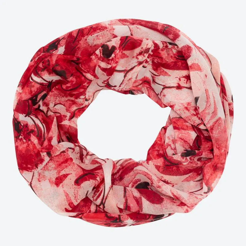 Damen-Loop-Schal mit Muster