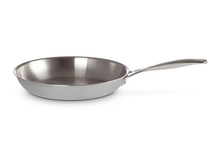 Unbeschichtete flache Pfanne aus 3-ply PLUS Edelstahl