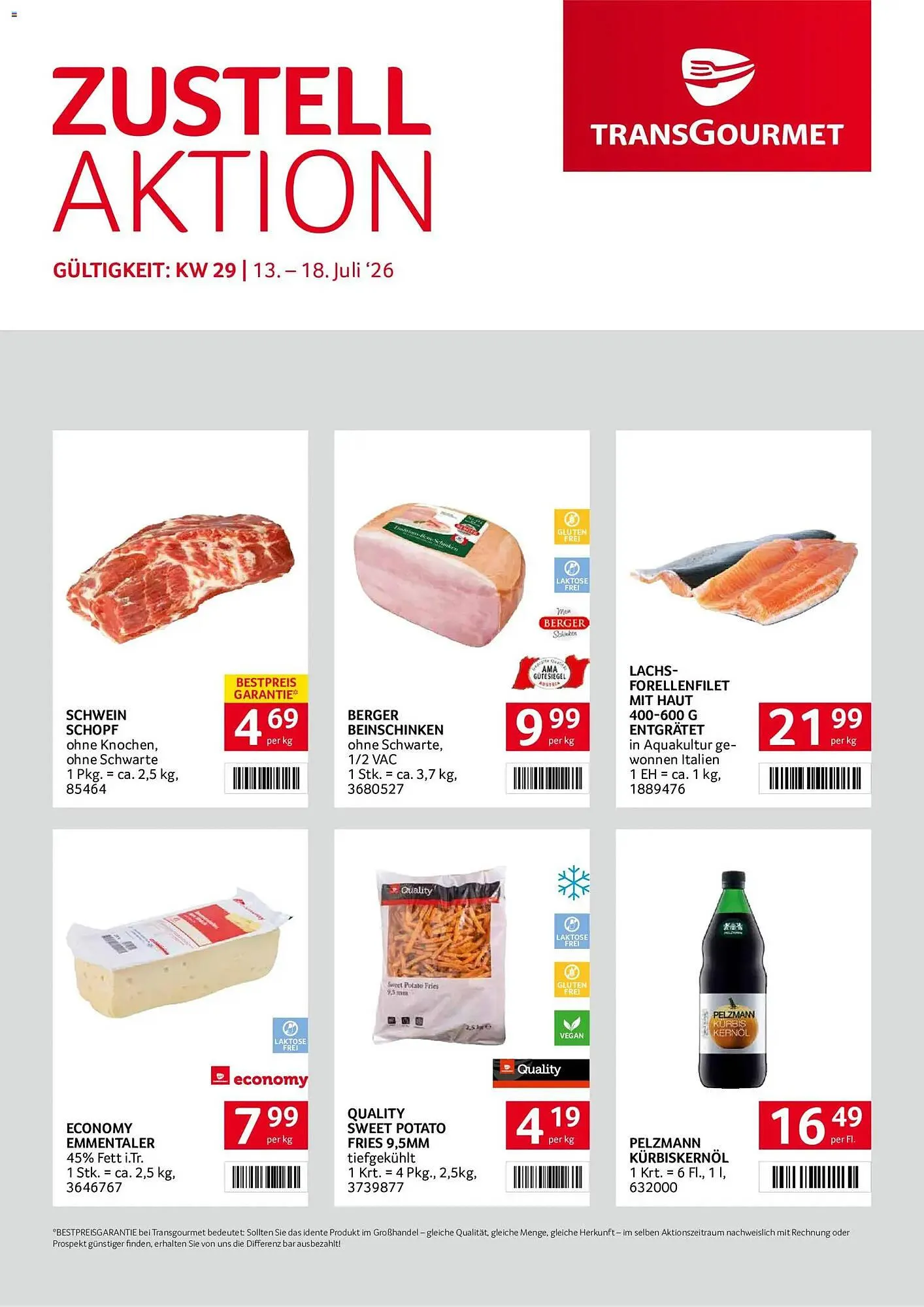 Transgourmet Flugblatt von 13. Juli bis 18. Juli 2026 - Flugblätt seite 1
