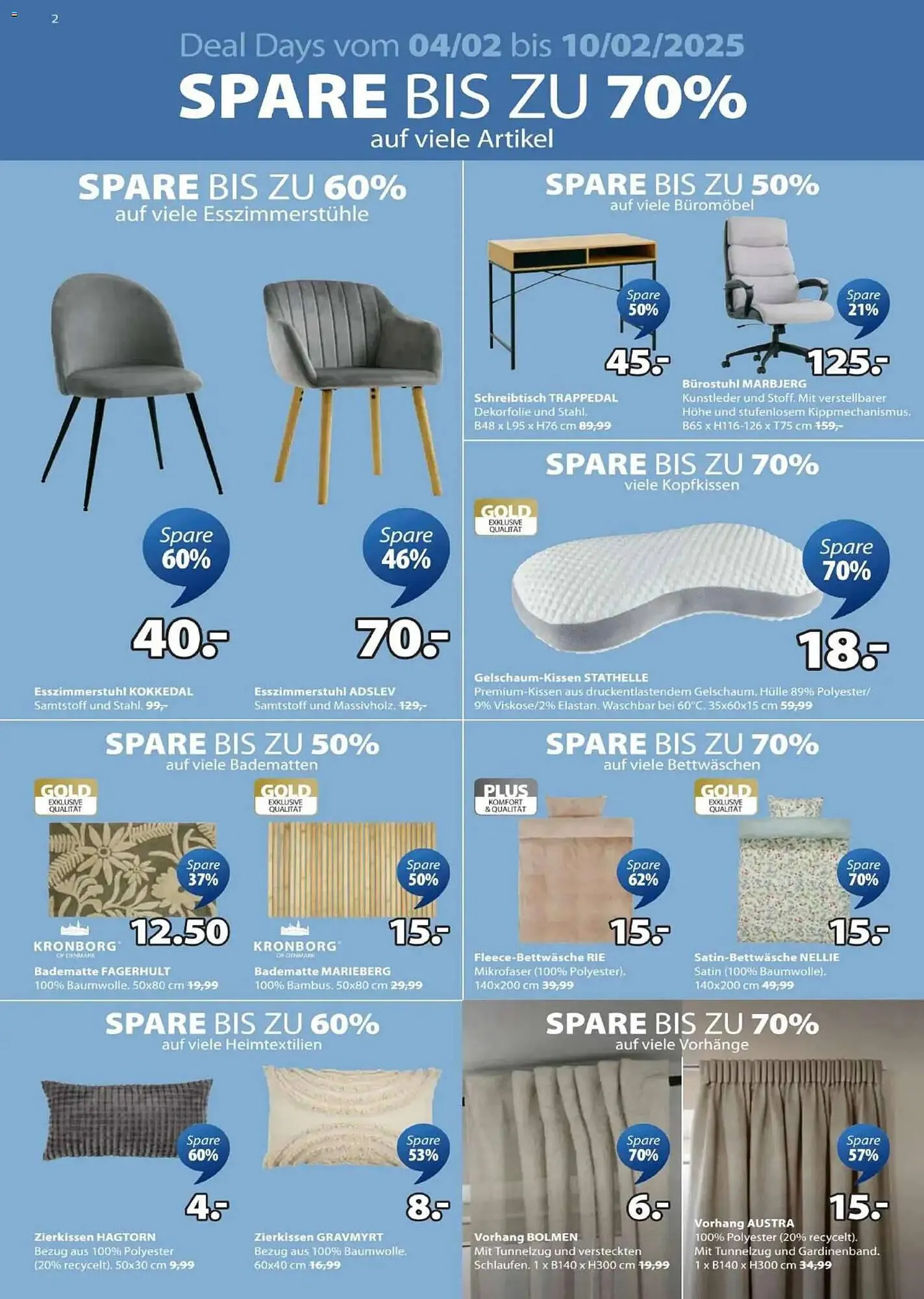 JYSK Flugblatt von 2. Februar bis 10. Februar 2026 - Flugblätt seite  2