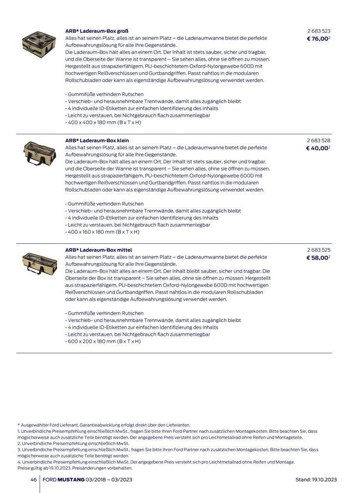 FORD MUSTANG von 2. November bis 2. November 2024 - Flugblätt seite 46