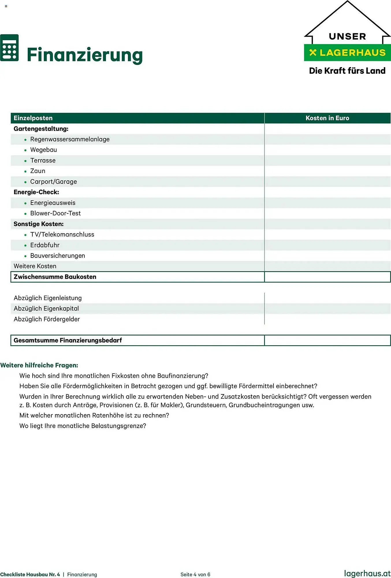 Lagerhaus Flugblatt von 12. November bis 31. Dezember 2025 - Flugblätt seite  4