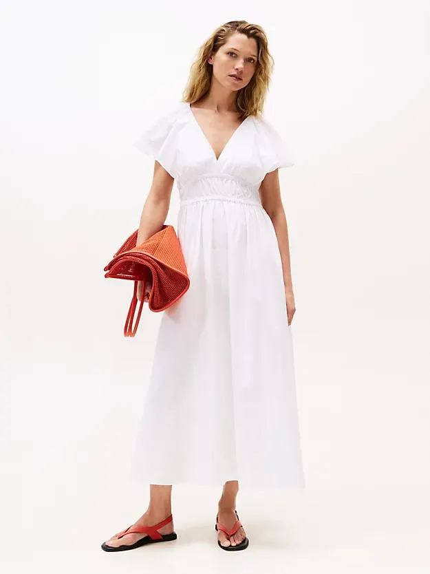 Midikleid mit Rüschenärmeln