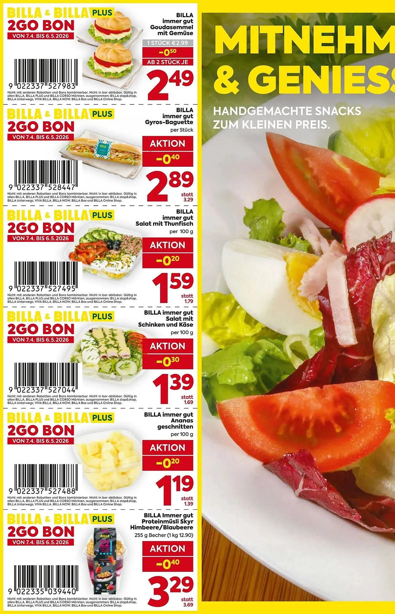 Billa Flugblatt von 7. April bis 6. Mai 2026 - Flugblätt seite  2