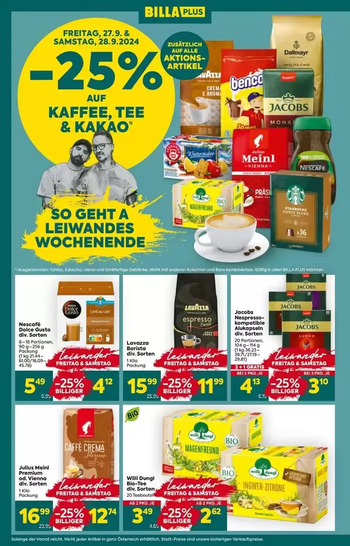 BILLA PLUS Flugblatt von 26. September bis 10. Oktober 2024 - Flugblätt seite  2