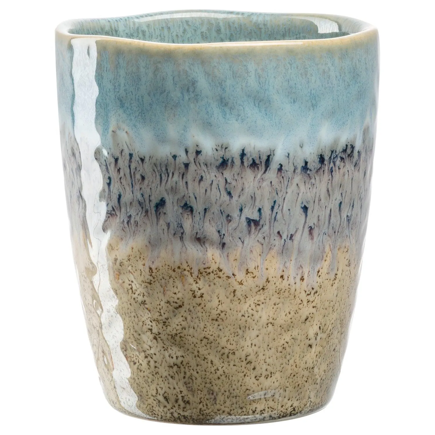 Keramikbecher MATERA 300 ml blau/anthrazit/beige