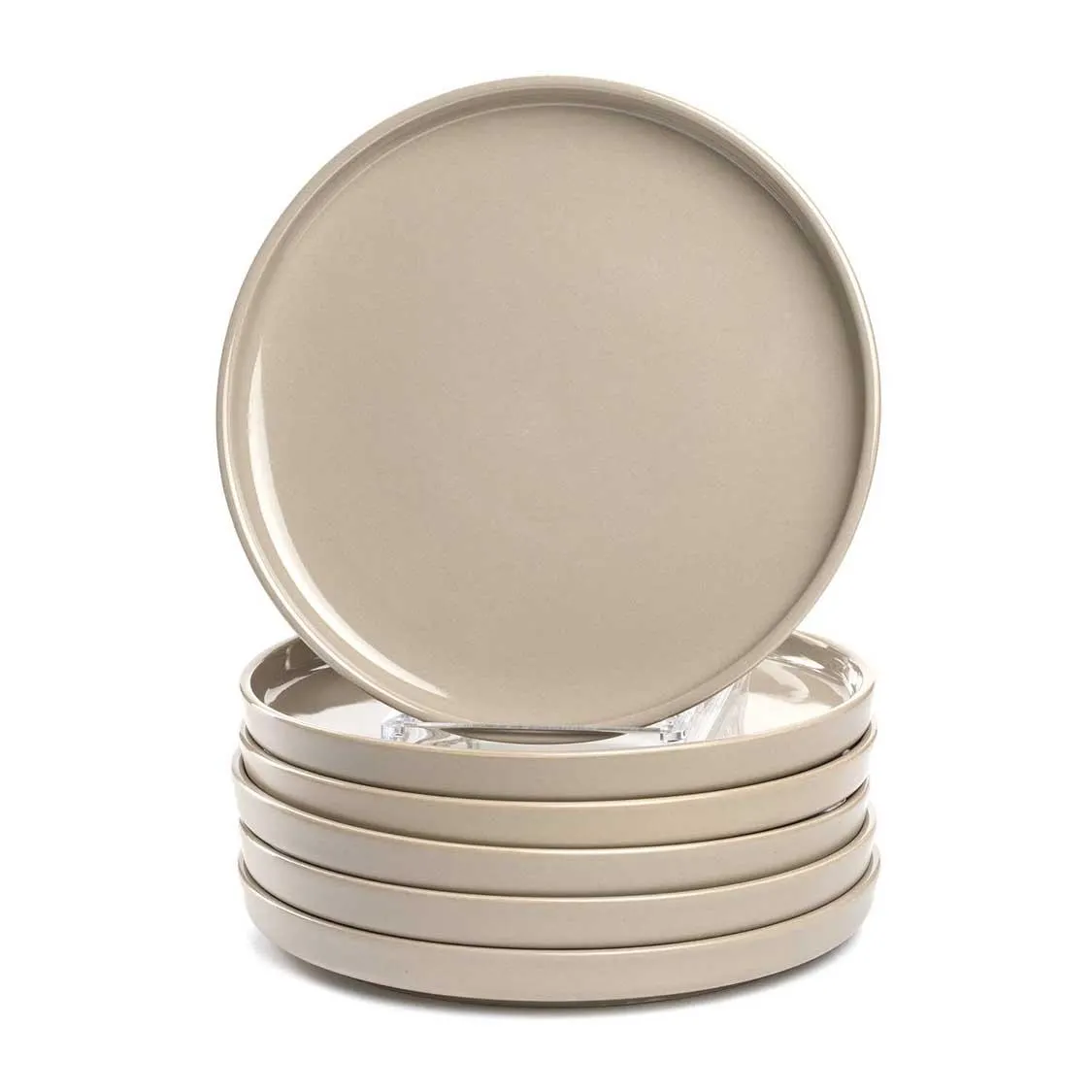 Keramikteller ROMA 22 cm beige 6er-Set