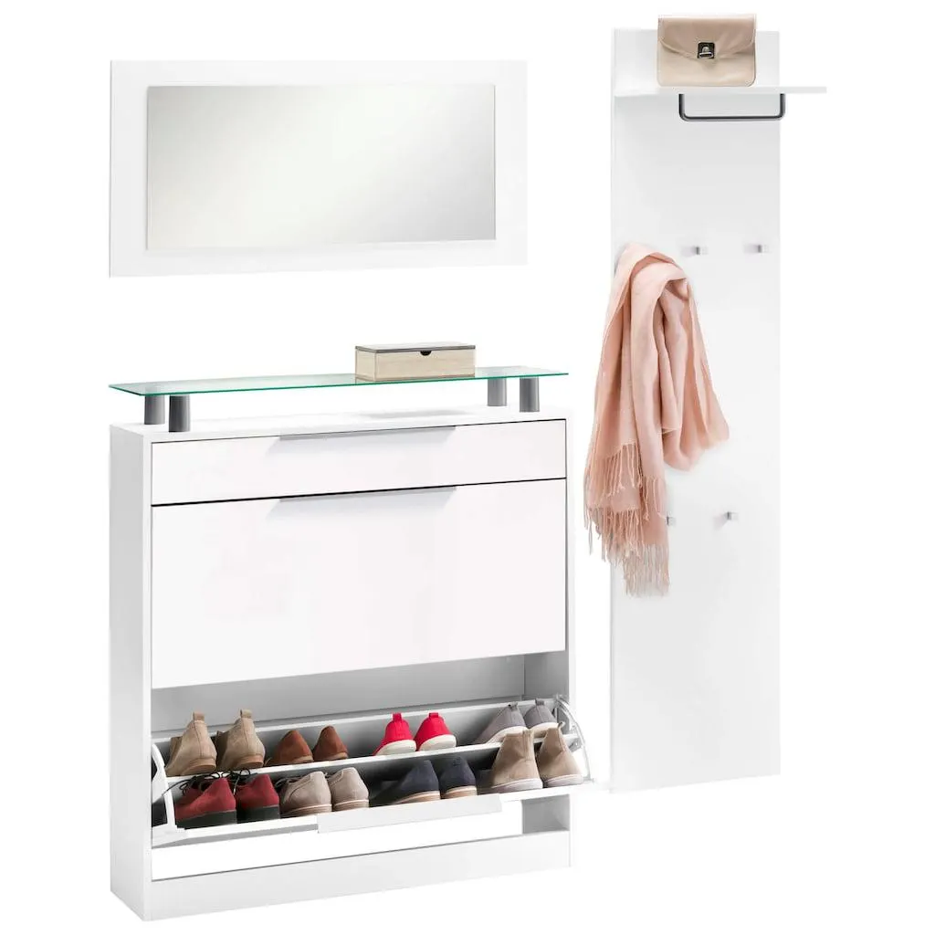 borchardt Möbel Garderoben-Set »Olivia«, (3-tlg.), stehender Schuhschrank