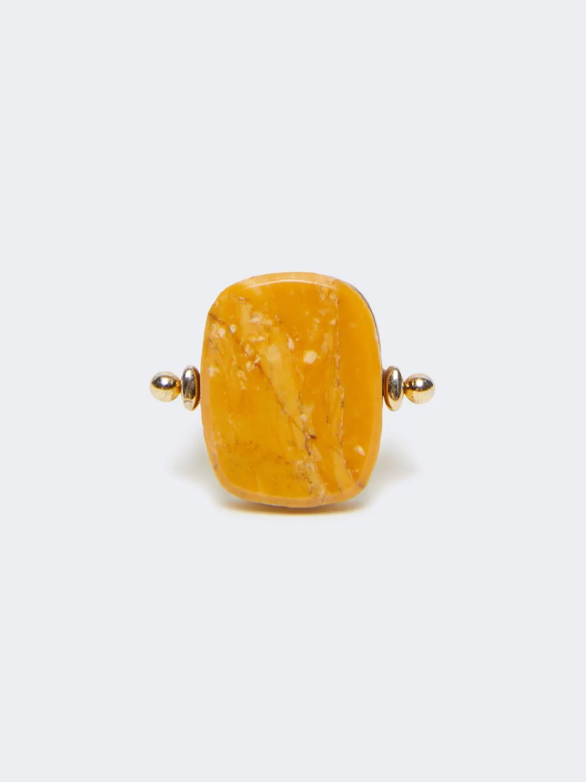 Ring aus Metall und Kunstharz - Orange