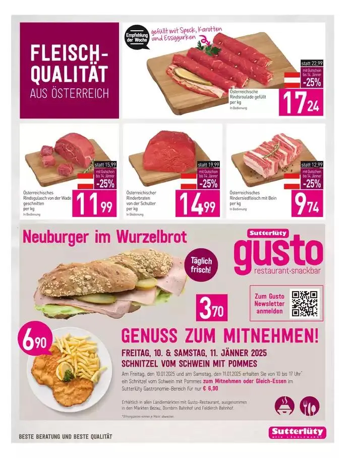 Sutterlüty flugblatt von 9. Jänner bis 14. Jänner 2025 - Flugblätt seite  13