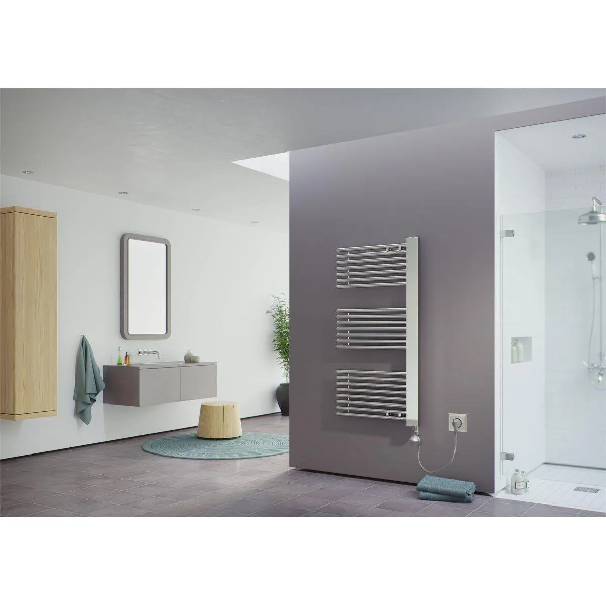 Ximax Elektrischer Handtuchwärmer C5 1190 x 600 mm 600 Watt Typ 5 Chrom