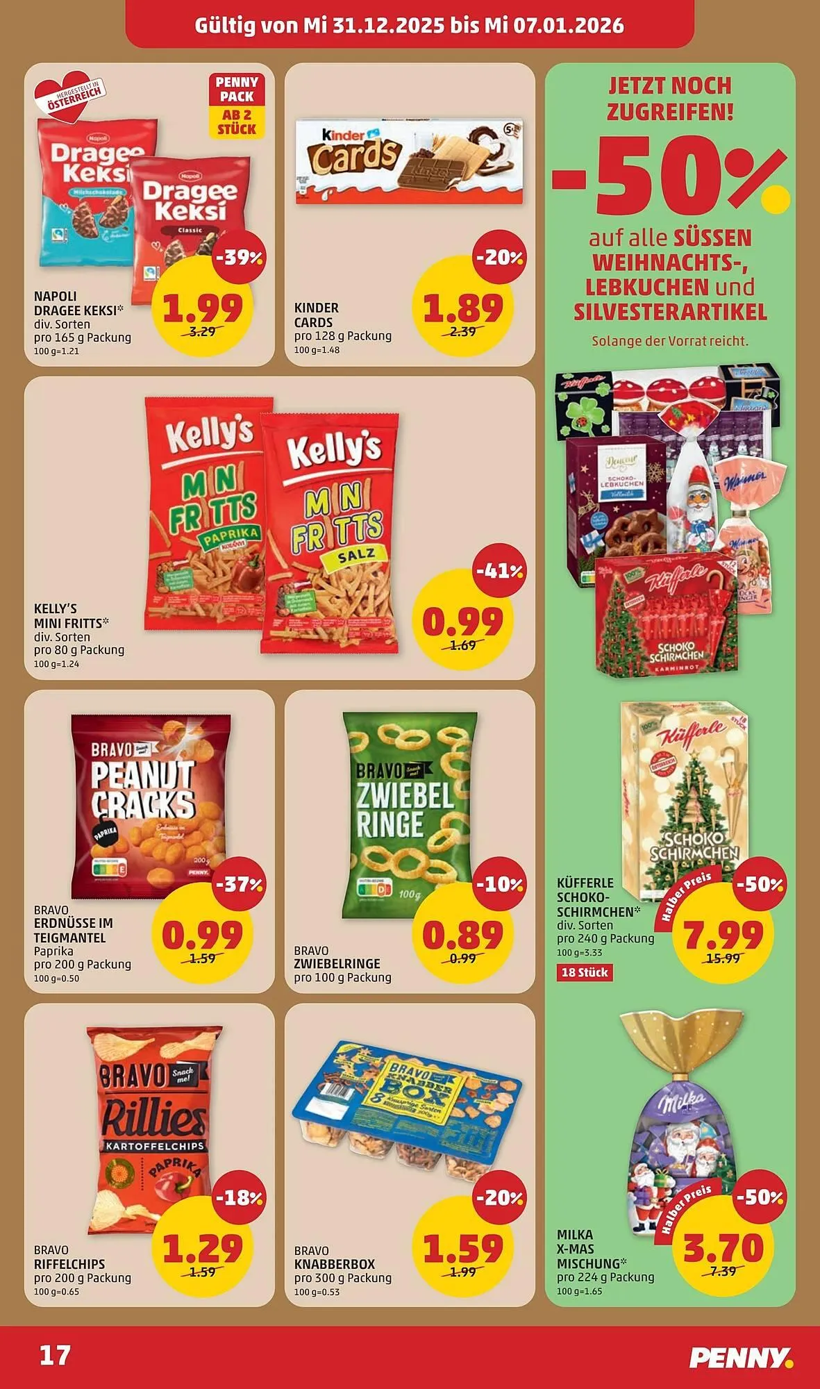 PENNY Flugblatt von 31. Dezember bis 7. Jänner 2026 - Flugblätt seite  17