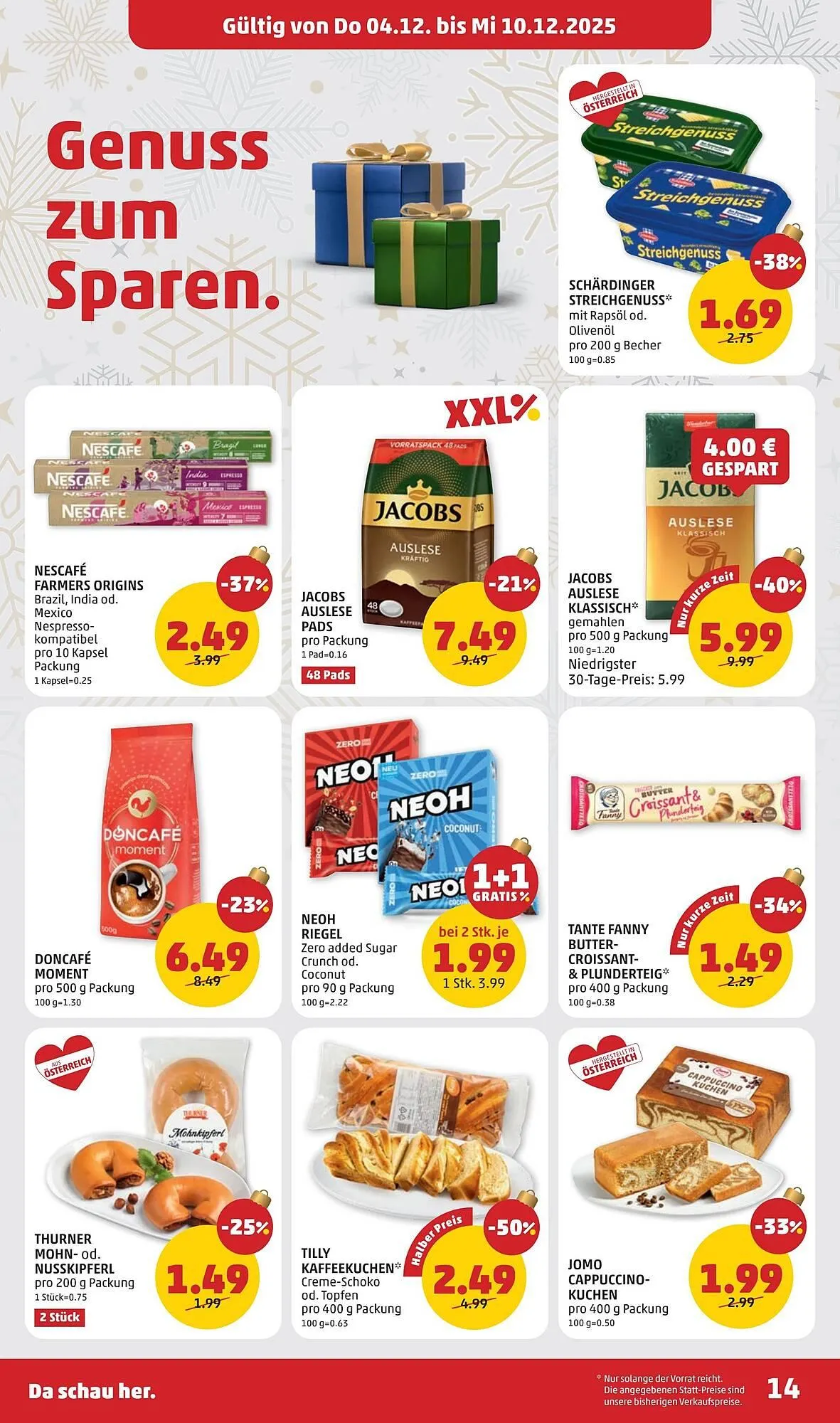 PENNY Flugblatt von 4. Dezember bis 10. Dezember 2025 - Flugblätt seite  14