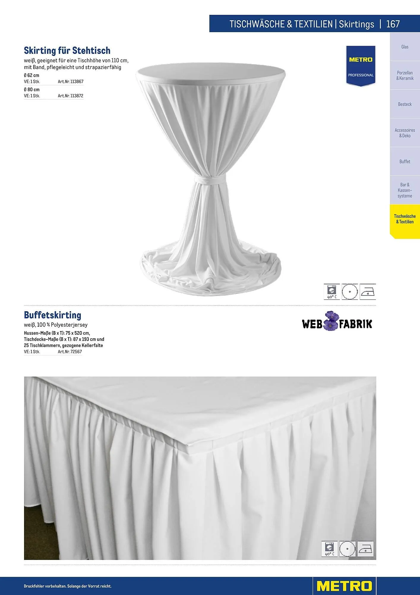 Metro Flugblatt von 25. März bis 31. Dezember 2026 - Flugblätt seite  167