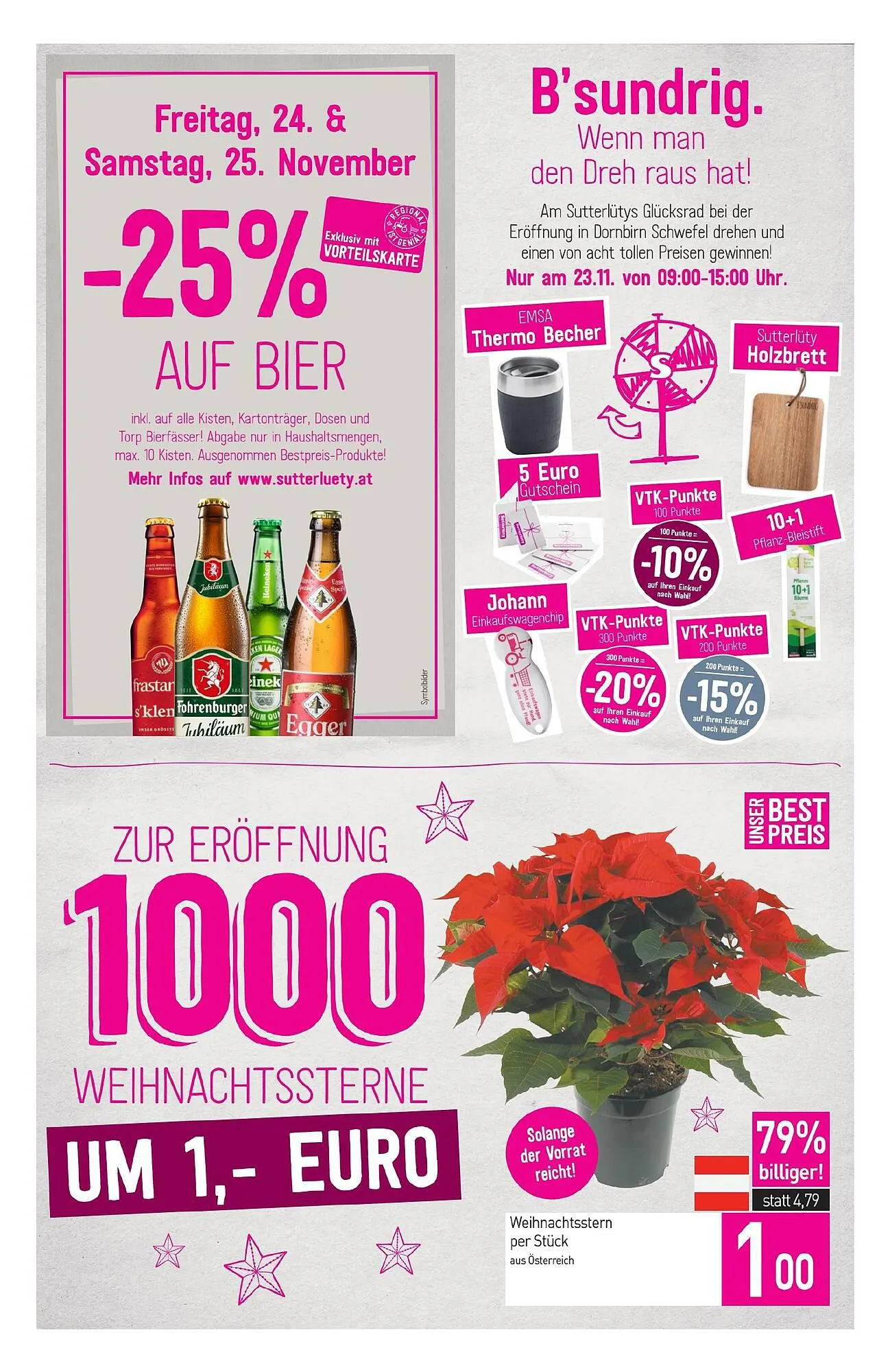 Sutterlüty Flugblatt von 23. November bis 7. Dezember 2023 - Flugblätt seite 20