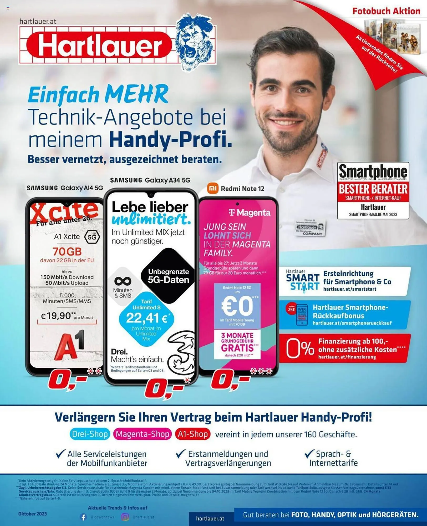 Hartlauer Flugblatt von 24. September bis 31. Oktober 2023 - Flugblätt seite 1