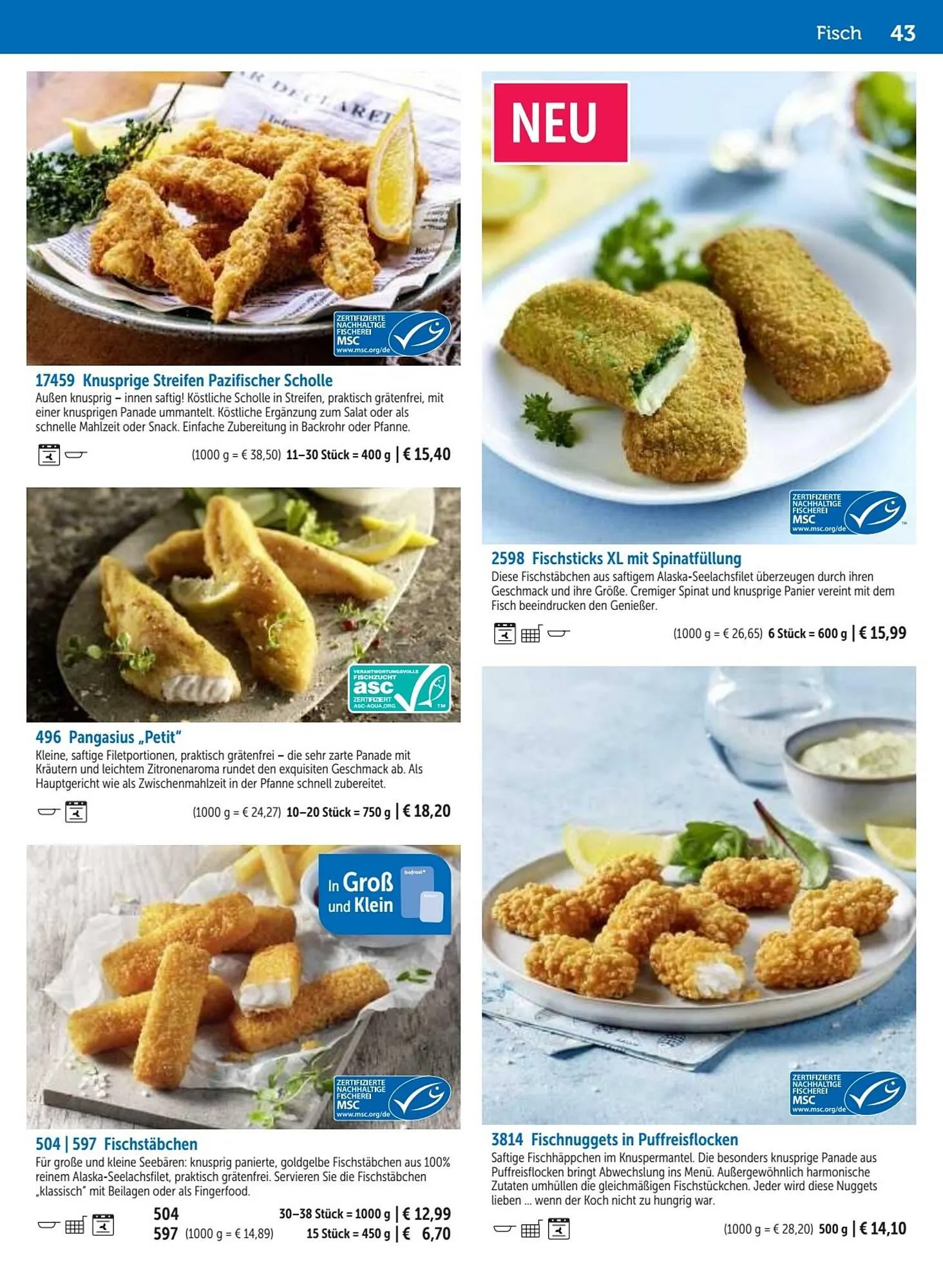 Bofrost Flugblatt von 25. September bis 29. Februar 2024 - Flugblätt seite  43