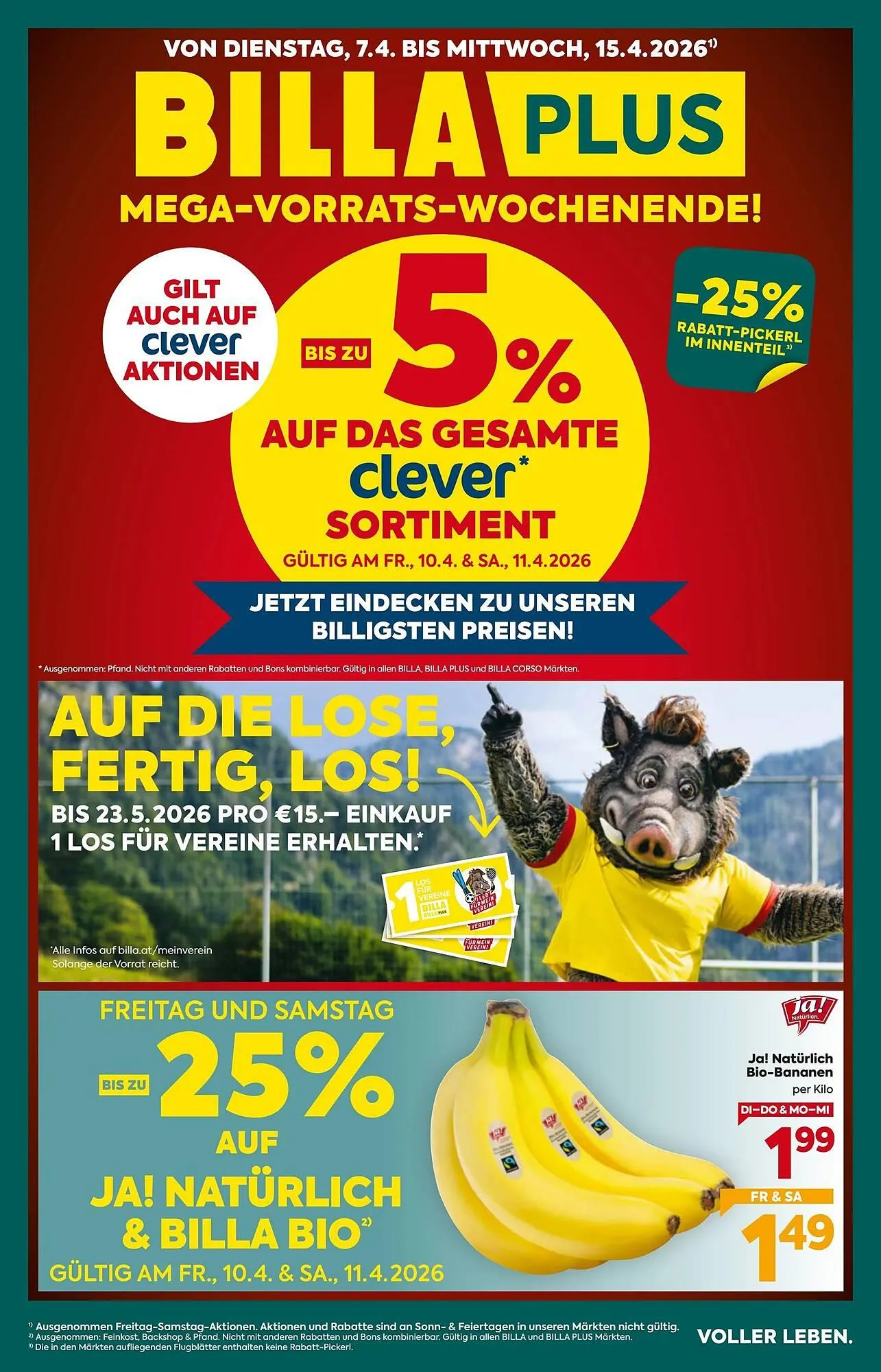 Billa Flugblatt von 7. April bis 15. April 2026 - Flugblätt seite 1
