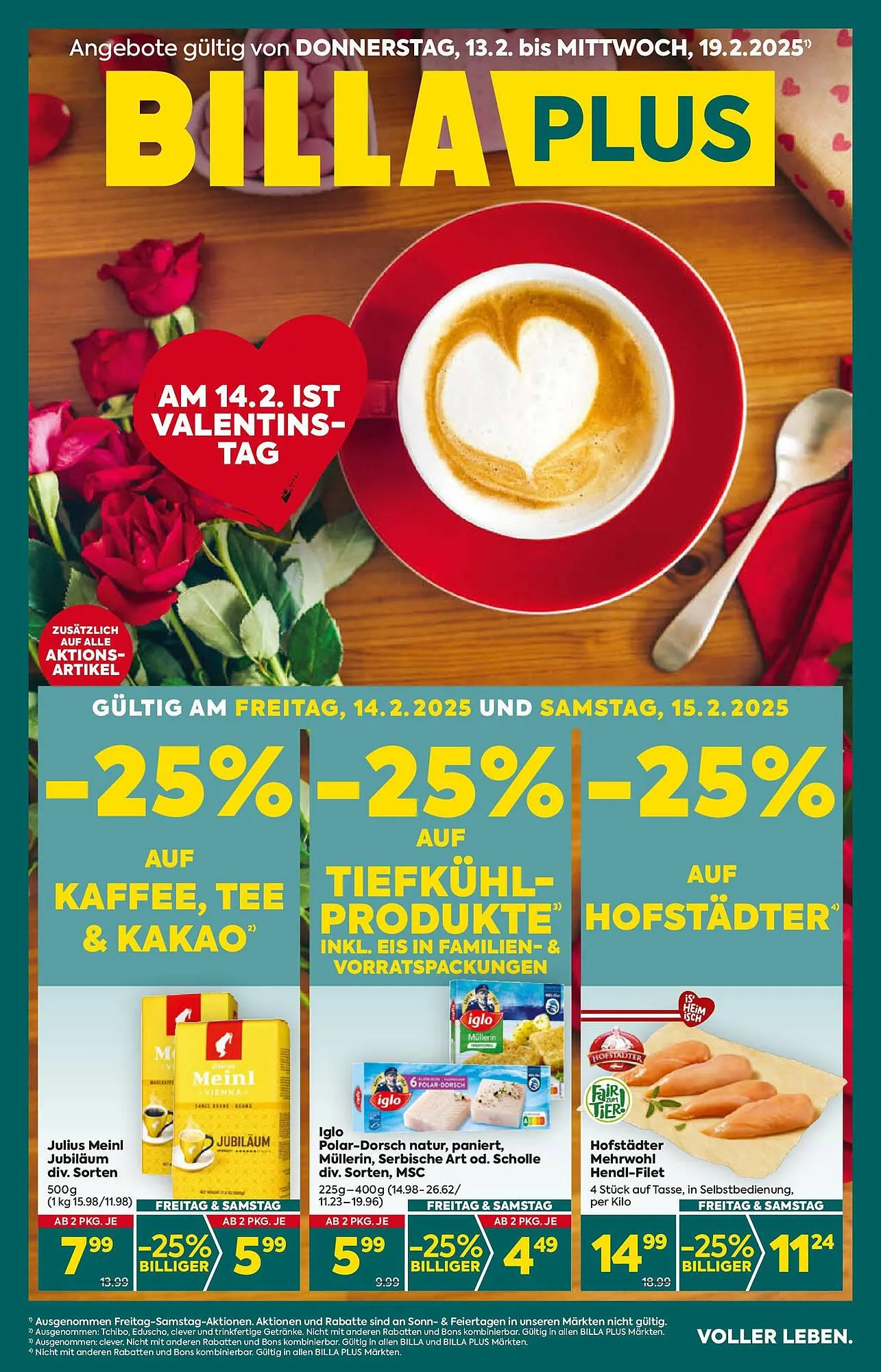 Billa Flugblatt von 13. Februar bis 19. Februar 2025 - Flugblätt seite 1