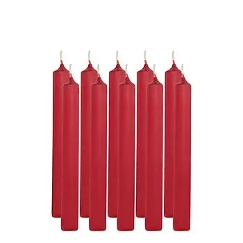 Tafelkerzen kaminrot, 17,5 x 2 cm, 10 Stück