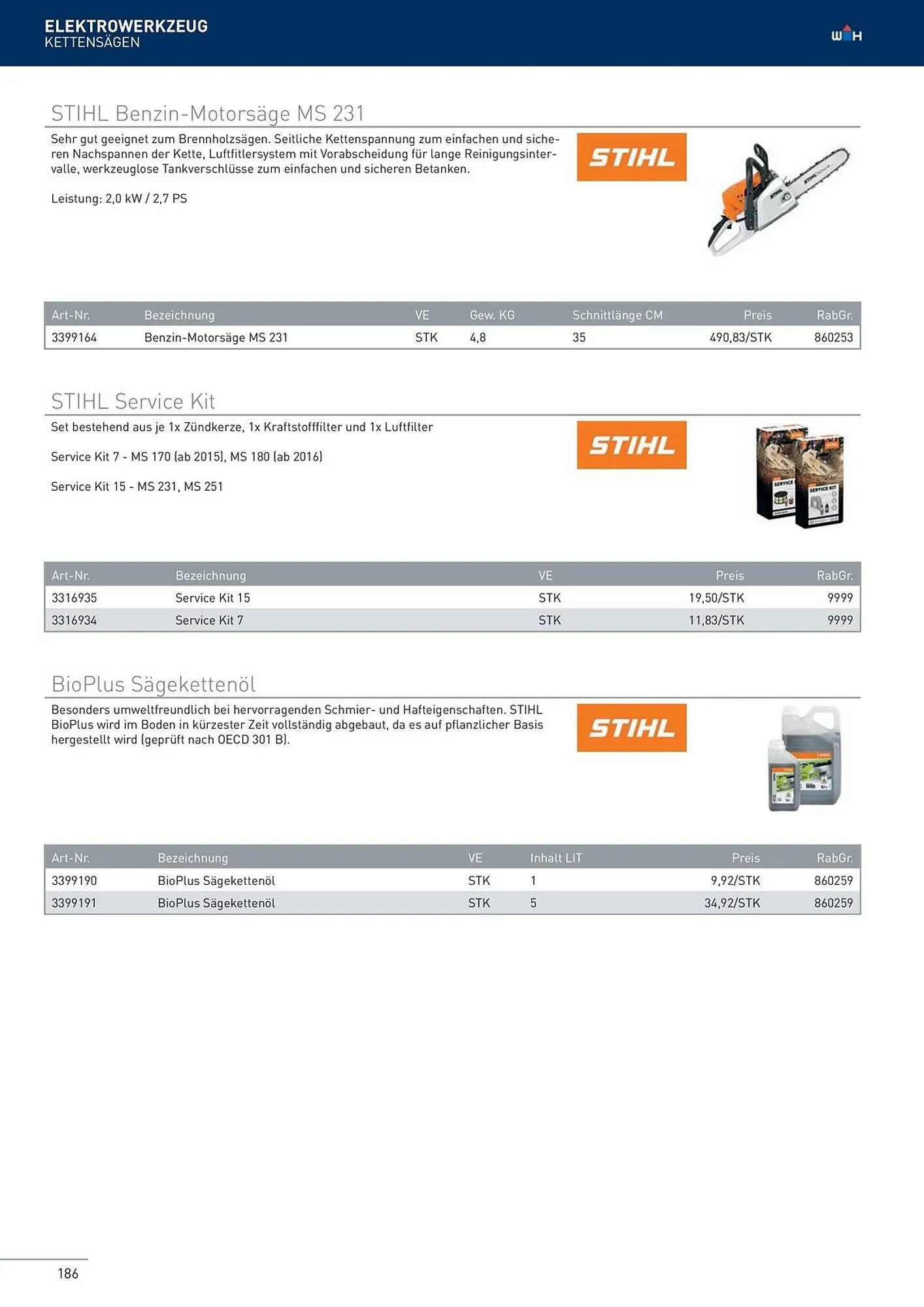 Würth Flugblatt von 22. Februar bis 31. Dezember 2024 - Flugblätt seite  186