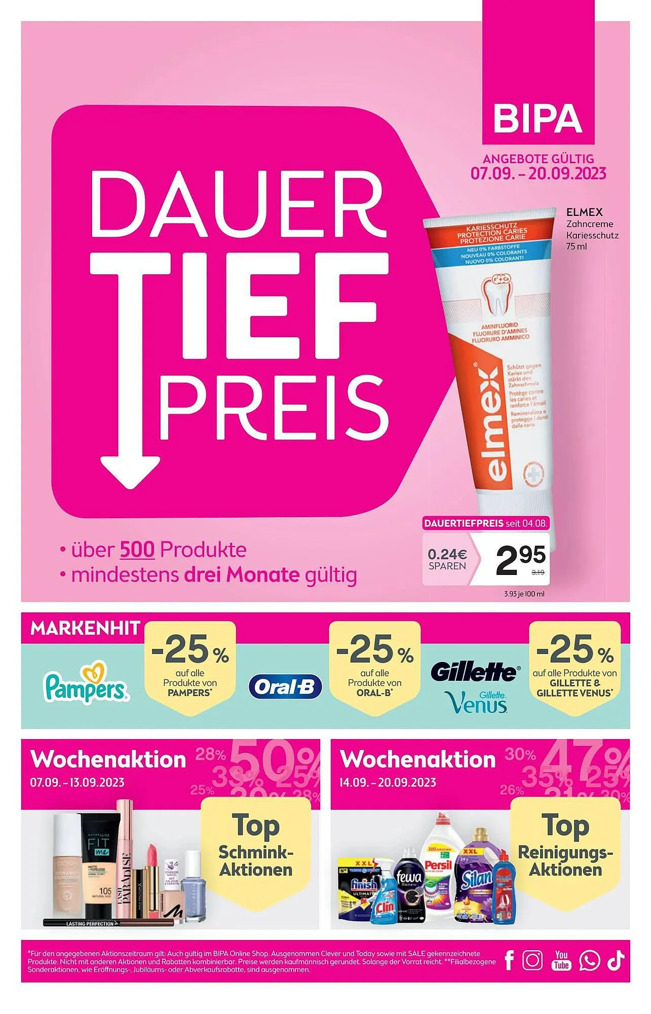 Bipa Flugblatt von 6. September bis 20. September 2023 - Flugblätt seite  1